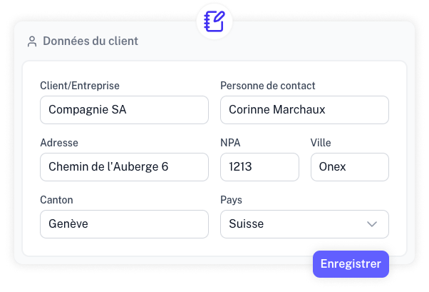 Interface d'édition